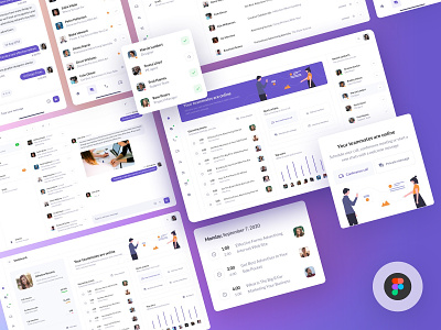 BetaCall UI Kit updated! admin app auto layout call chat collaboration dashboard design figma figma design graphic design messenger saas screen sharing team ui ui kit ux video