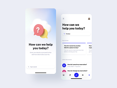 Help Center, Customer Support - Droid UI Kit admin app center contacts dashboard design faq graphic design help mobile saas startup support template ui ui design ui kit ux