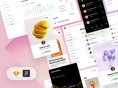 NeoFT UI kit - Web and Mobile template for NFT Marketplaces art bitcoin blockchain crypto cryptocurrency ethereum market marketplace nft opensea product design rarible saas startup template token trading ui ui kit
