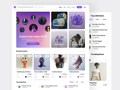 Landing Page for NFT Marketplace - NeoFT UI kit blockchain chain coin collect crypto cryptocurrency landing market marketplace nft nfts opensea page sell store storefront token trade ui design ui kit
