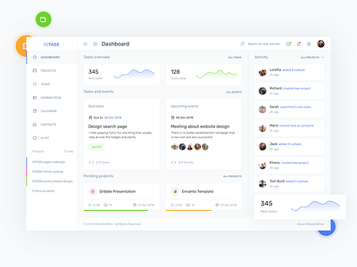 Dashboard - Project Management UI Kit admin app asana banking calendar dashboard design kanban kit management minimal project task trello ui ux