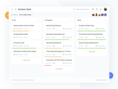 Kanban Desk - Project Management UI Kit admin agile app asana banking calendar dashboard kanban kit landing management project scrum task trello ui ux