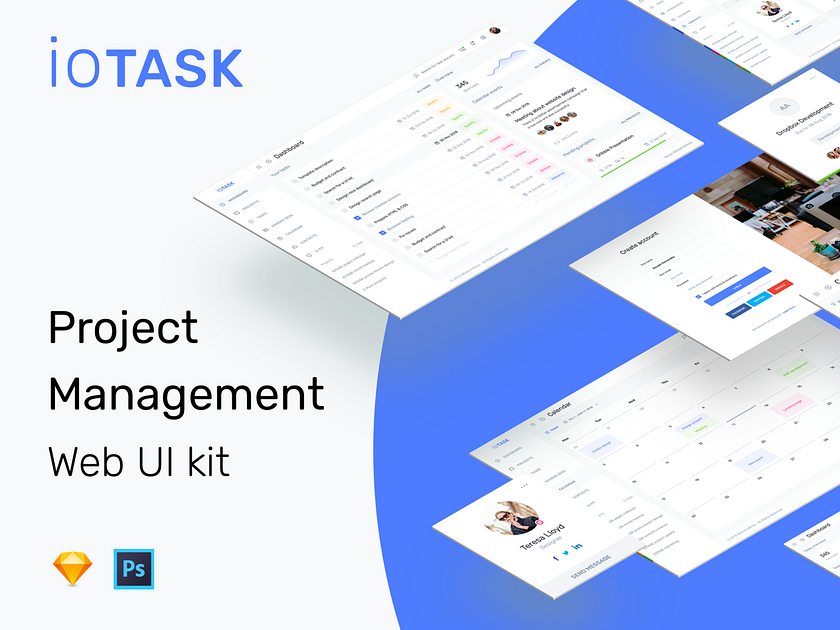 IOTASK - Project Management UI Kit by WhiteUI.Store on Dribbble