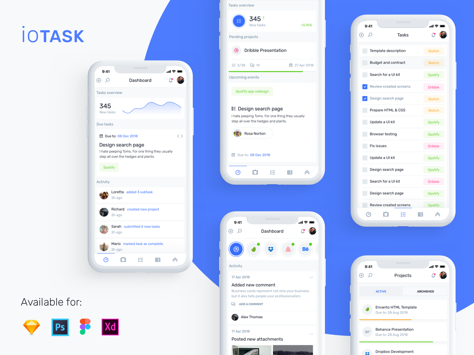 Iotask Mobile Ui Kit By Whiteuistore On Dribbble