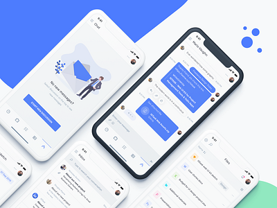 IOTask Mobile App Template - V3.0 Update admin app app design asana calendar chat dashboard design illustration management messenger app project saas saas design task template template design ui