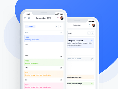 IOTask Mobile UI Kit - Calendar admin agile android app asana calendar dashboard ios kanban management productivity project saas schedule task template todo trello ui kit ux