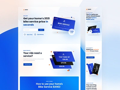 #Exploration : BANG! Banking Website accunt bank banking bike blue card clean gift gps maps mobile responsive ui voucher website