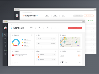 Dashboard Management UI clean dashboard desktop enterprise interface management organize plans user