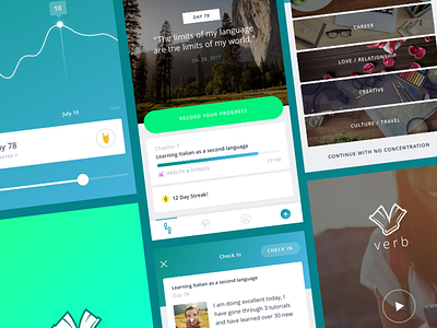 Mobile Application Design application green mobile sketch ui ux verb