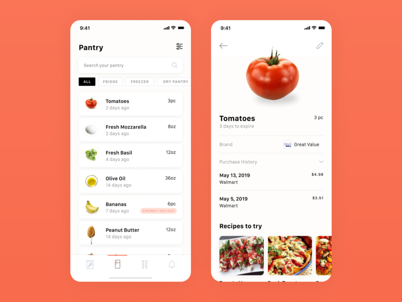 Mobile Application Pantry App By Matt Cameron For Checkmate