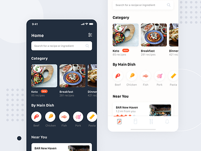 Mobile Application - Food App app app design application dailyui food food app food ux mobile mobile app recipes ui ui kit ux uxui