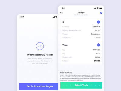 Mobile Design - Cryptocurrency Trading App app app design application bitcoin cryptocurrency dailyui design mobile mobile app mobile ui trading trading platform ui ux