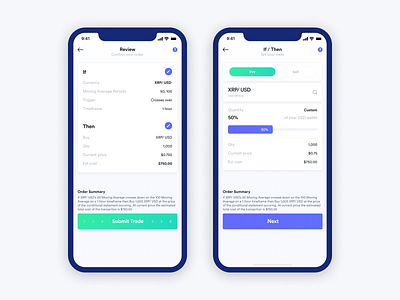 Mobile Design - Cryptocurrency Trading App