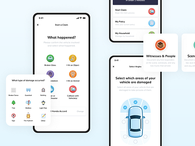 Mobile Design - Consumer Insurance app app design application auto insurance daily ui dailyui insurance insurance app mobile mobile app mobile ui ui ux