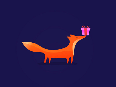 Fox design fox gift logo orange