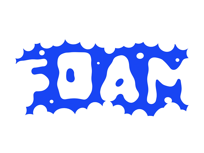Foam animation blue design flat foam motion vector