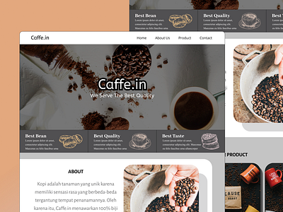 Caffe.in Semi Dark Mode Landing Page beans branding coffe coffe beans coffe beans web roast roasting ui ux web website