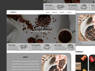 Caffe.in Light Mode Landing Page