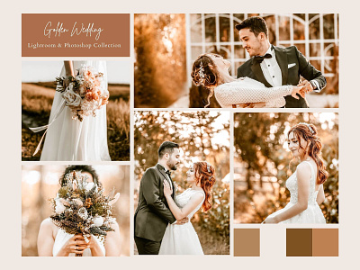 Golden Wedding Photo Filters love story presets