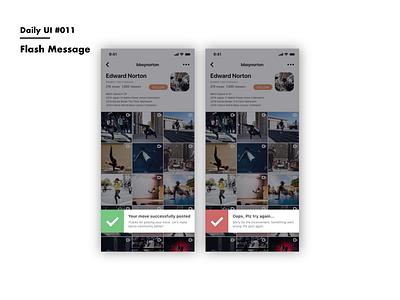 Dailyui 011 Flashmessage adobexd daily 100 challenge dailyui error message flash message