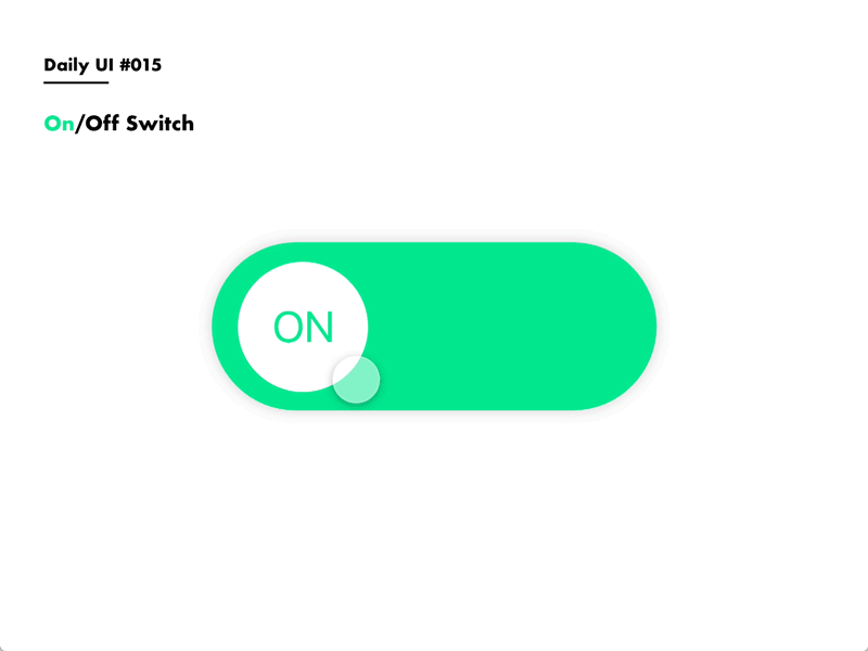 Daily UI #015 On/Off Switch adobexd animation daily 100 daily 100 challenge dailyui on off switch switch toggle switch