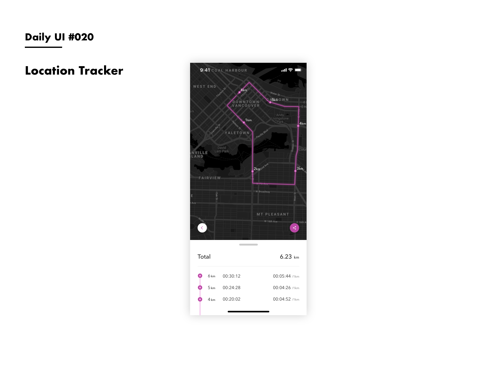Daily UI 020 Location Tracker by Keisuke Yamashita on Dribbble