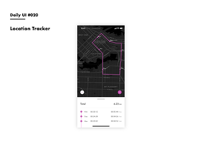 Daily UI #020 Location Tracker adobexd daily 100 daily 100 challenge dailyui location app running app