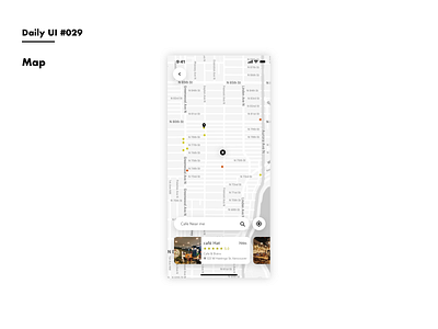 Daily UI #029 Map adobexd daily 100 daily 100 challenge dailyui location map map ui restaurant