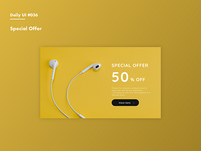 Daily UI #036 Special Offer adobexd banner campaign daily 100 daily 100 challenge dailyui offer special offer