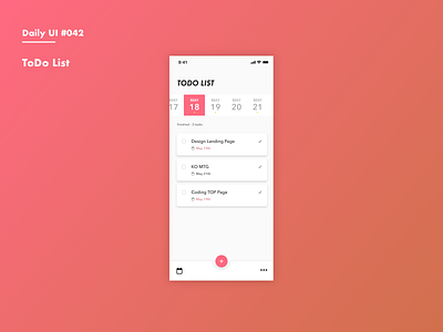 Daily UI #042 ToDo List