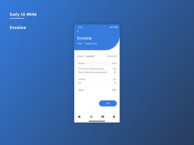 Daily UI #046 Invoice adobexd daily 100 daily 100 challenge dailyui finance invoice