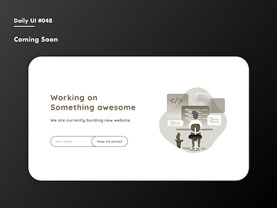 Daily UI #048 Coming Soon