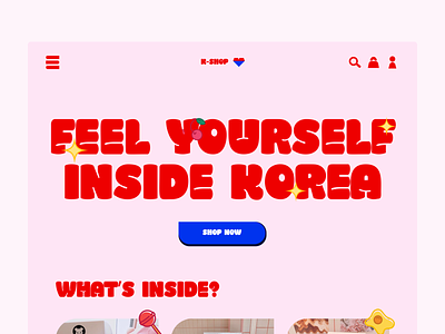 Landing page for korean shop 🇰🇷 animation app design techwings ui ux