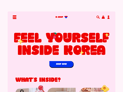 Landing page for korean shop 🇰🇷