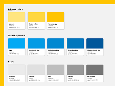 LojasKD Colors Palette colors palette styleguide