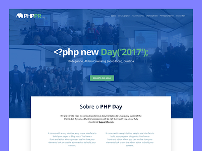 PHPday Lading Page
