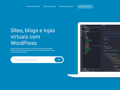 WordPress Project, landing page