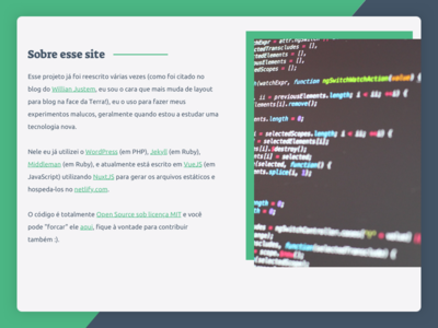 About Page - About this site