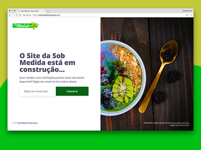 Sob Medida Fitness Food coming landingpage page soon web
