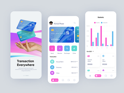MyBank App concept banking clean design finance minimalist mobileapp product purple ui