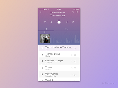 Lucky Music app design music surroundings ui ux