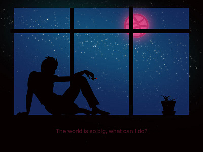 The world is so big, what can I do? clean design illustration personal