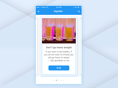 Nightlife app application clean favorites interface proflie ui ux