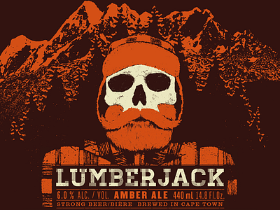 Lumberjack beer design label packaging