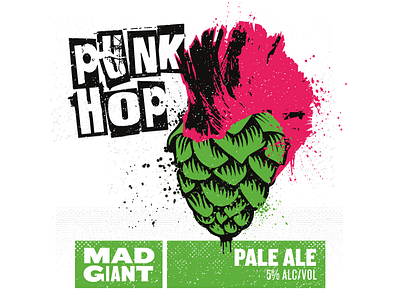 Mad Giant: Punk Hop Pale Ale beer label craft beer mad giant packaging