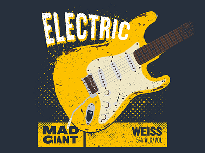 Mad Giant: Electric Weiss beer label craft beer mad giant packaging