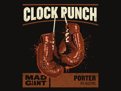 Mad Giant Clock Punch Porter beer label craft beer mad giant packaging
