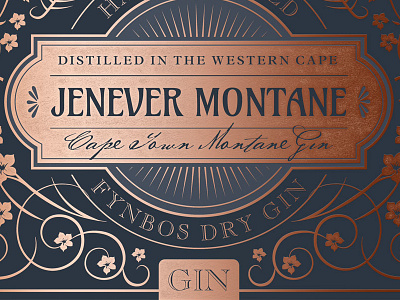 Jenever Montane Gin craft fynbos gin packaging