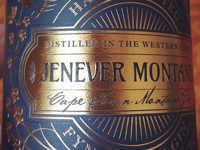 Jenever Montane Gin Foil + Embossed Label craft design gin packaging