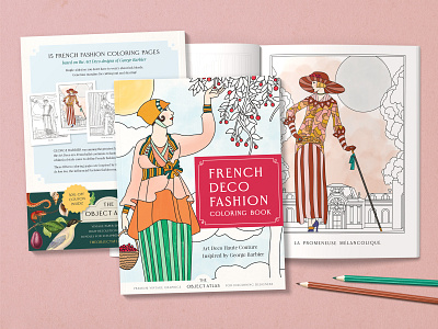 French Deco Fashion Coloring Book amazon art deco book coloring book fashion french haute couture kids paris print on demand retro vintage